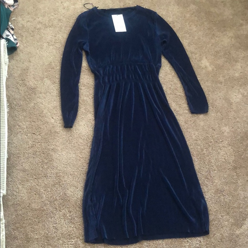 Blue Zara Midi Dress